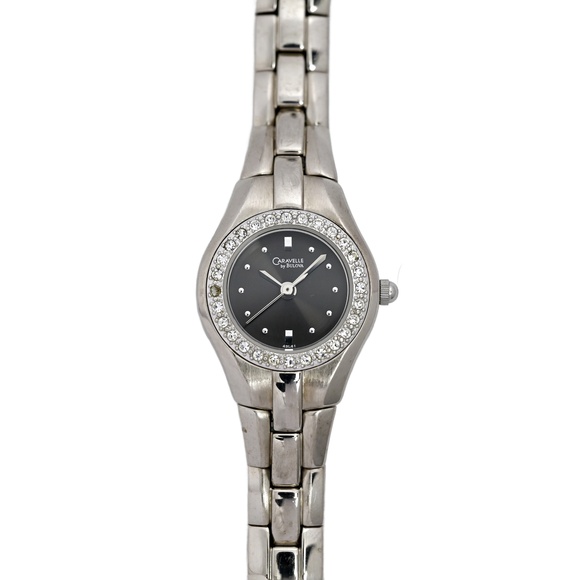 Caravelle Ladies Wrist Watch Black Dial Quartz 43L41